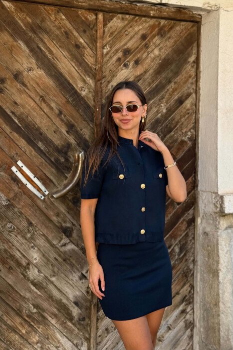 SET PULOVER+ FUND PER FEMRA NE NGJYRE BLU - KLAUDIO FASHION