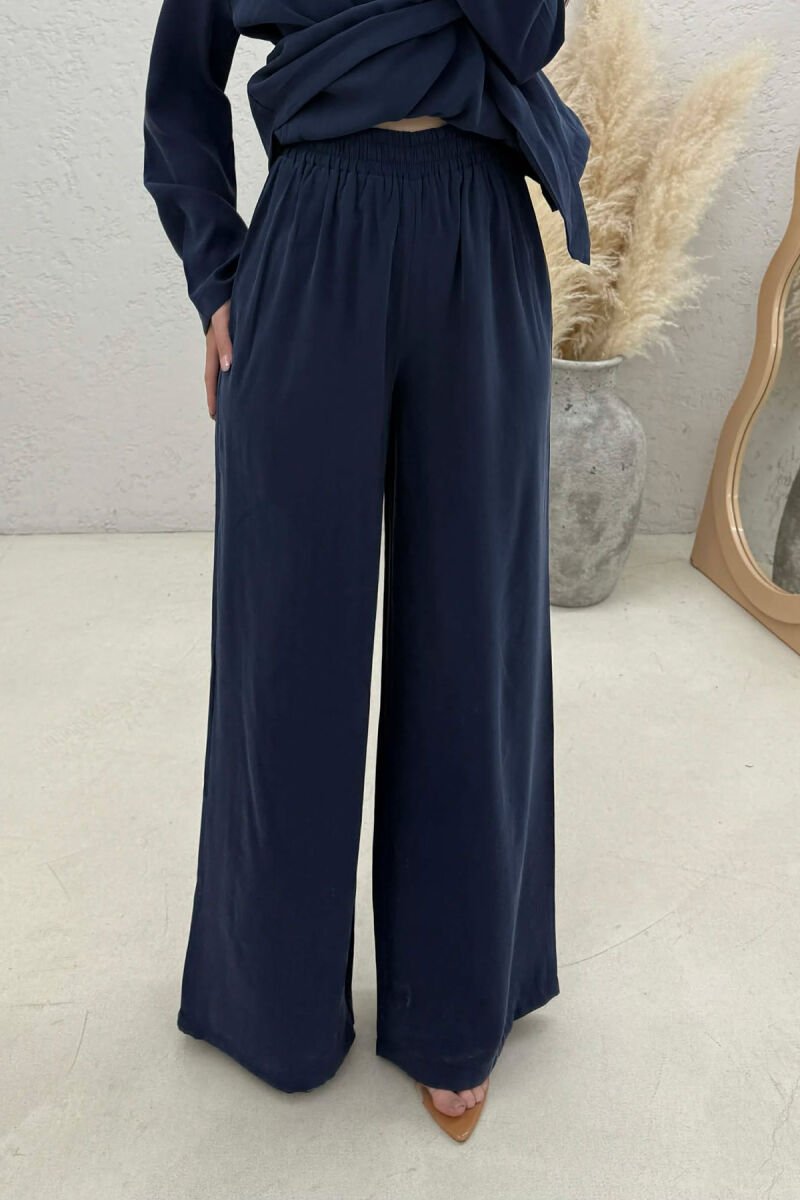 GOLD DETAIL SWEATSHIRT + TROUSERS WOMAN SET BLUE/BLU - 4