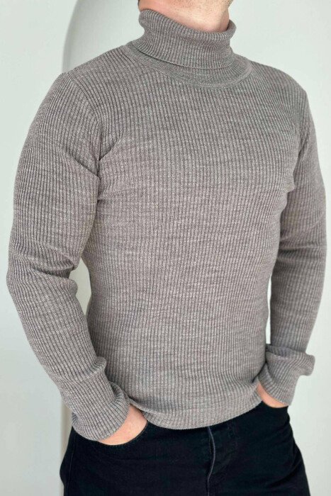 GOLF PËR MESHKUJ NË NGJYRË BEZHË E ERRËT - KLAUDIO FASHION