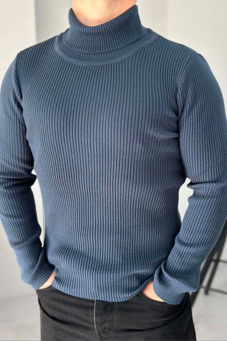 GOLF PËR MESHKUJ NË NGJYRË BLU DETI - KLAUDIO FASHION