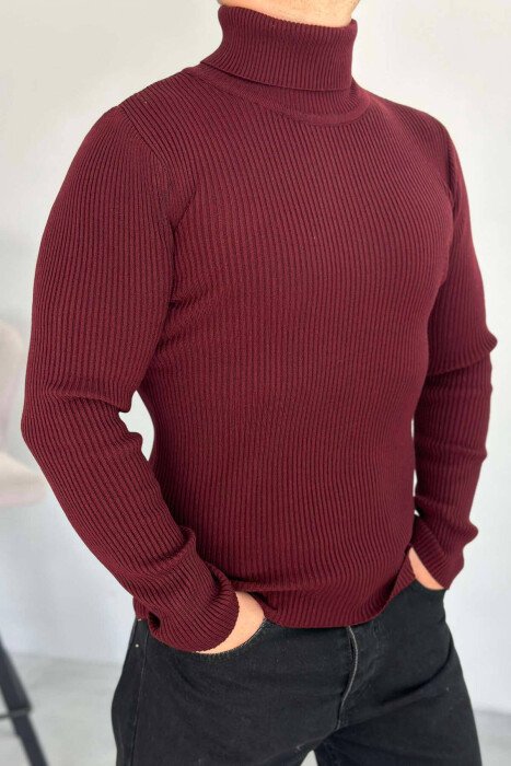 GOLF PER MESHKUJ NË NGJYRË VISHNJË - KLAUDIO FASHION