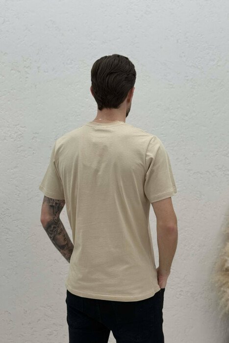 GRAVITY FRONT WRITTING MEN T-SHIRT BEIGE/BEZHE - 4