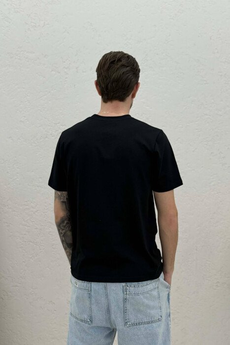 GRAVITY FRONT WRITTING MEN T-SHIRT BLACK/ E ZEZE - 3