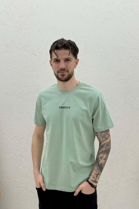 GRAVITY FRONT WRITTING MEN T-SHIRT MINT/MENTE 