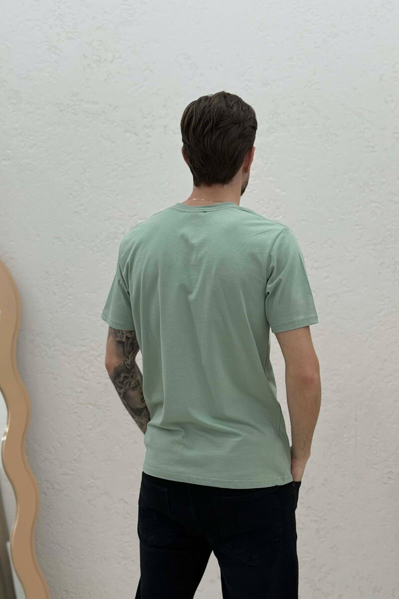 GRAVITY FRONT WRITTING MEN T-SHIRT MINT/MENTE - 4