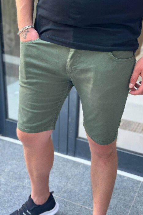 GREEN MAN SHORT JEANS GREEN/JESHILE - 1