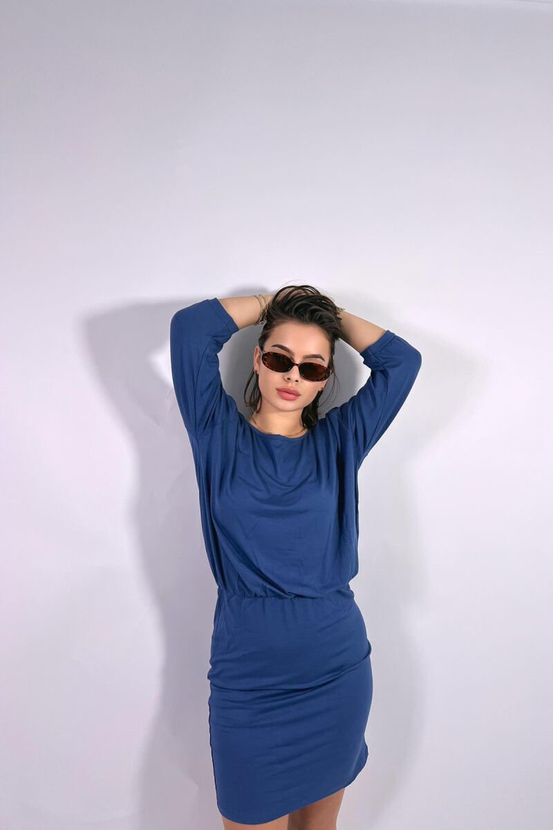 HALF SLEEVE WOMEN DRESS BLUE/BLU - 6