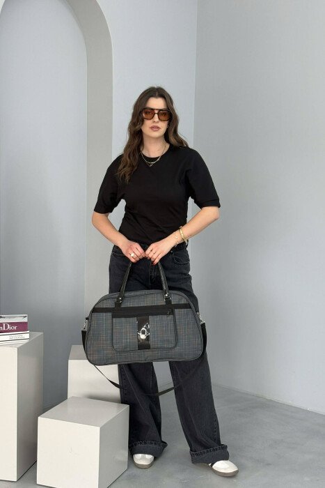 HANDLE ONE COLOR TRAVEL BAG GREY/GRI - 3