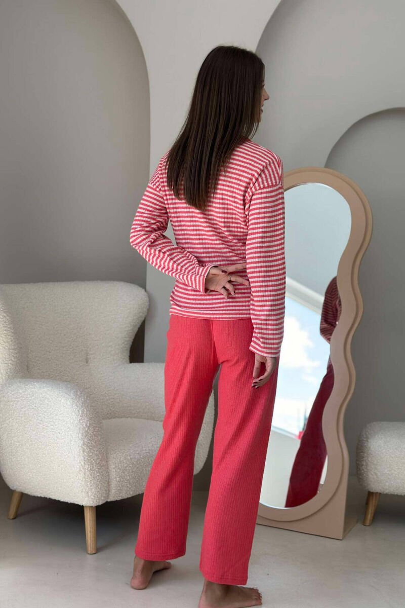 HAPPY HOUR LINES WOMAN PYJAMAS SALMON/SALMON - 5