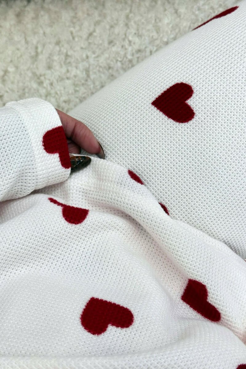 HEARTS DESIGN SHIRT+ TROUSERS WOMEN PYJAMAS PINK/ROZE - 5