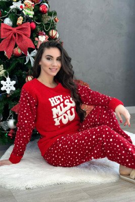 HEY MISS YOU WOMAN PYJAMAS RED/E KUQE - KLAUDIO FASHION