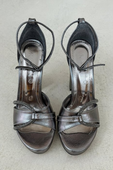 HIGH HEEL DIAMOND DETAILS WOMEN SANDALS BRONX/BRONX - 4