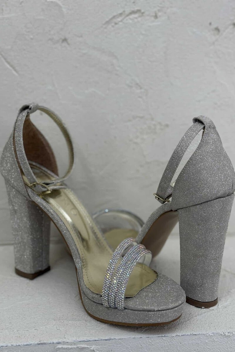 HIGH HEEL SHINNY WOMEN SANDALS GOLDEN ROD/GOLD - 4