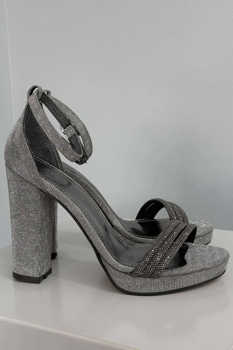 HIGH HEEL SHINNY WOMEN SANDALS SILVER/ARGJEND - 2