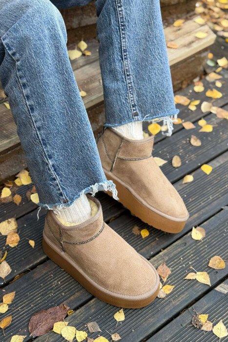 HIGH HEEL SIMPLE WOMEN UGG DARK BEIGE/BEZHE ERRET - 2