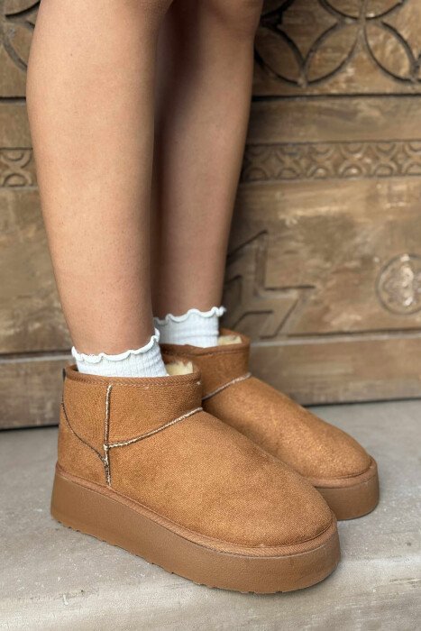 HIGH HEEL SIMPLE WOMEN UGG LIGHT BROWN/KAZB - KLAUDIO FASHION