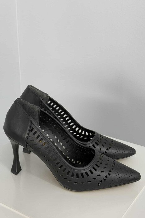 ONE COLOR HIGH HEEL WOMEN SHOES BLACK/ E ZEZE - 4