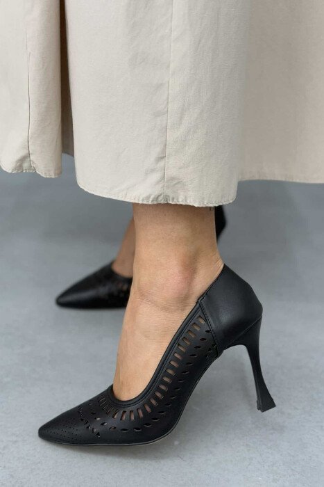 ONE COLOR HIGH HEEL WOMEN SHOES BLACK/ E ZEZE - 6