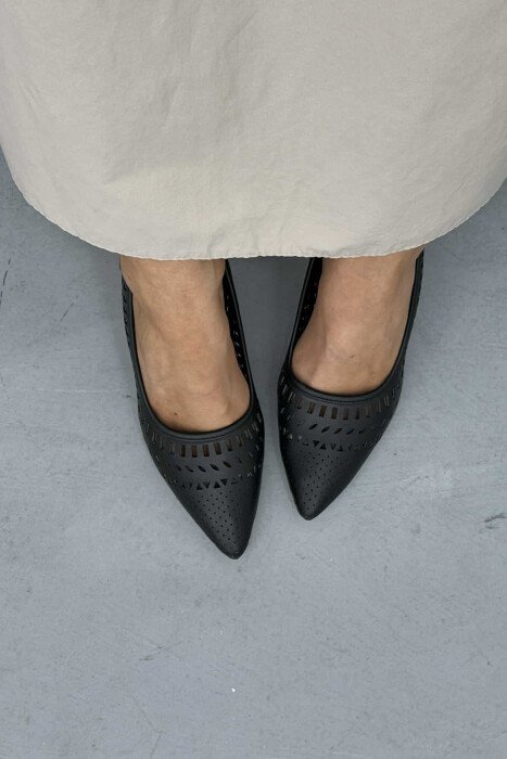 ONE COLOR HIGH HEEL WOMEN SHOES BLACK/ E ZEZE - 7