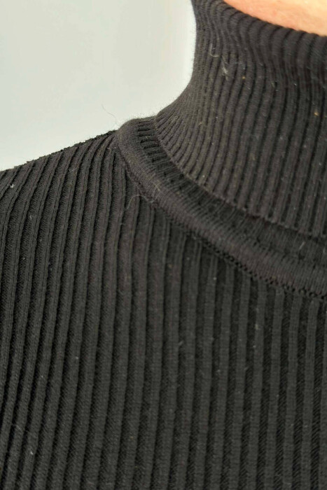 HIGH NECK MEN CARDIGAN BLACK/ E ZEZE - 3