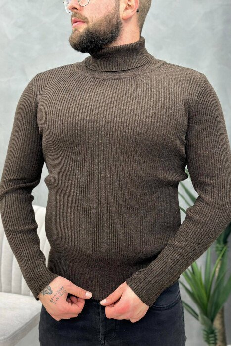 HIGH NECK MEN CARDIGAN SIENNA - KLAUDIO FASHION