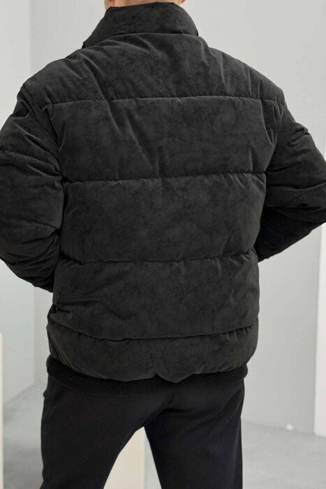 HIGH NECK MEN PUFFER JACKET BLACK/ E ZEZE - 6