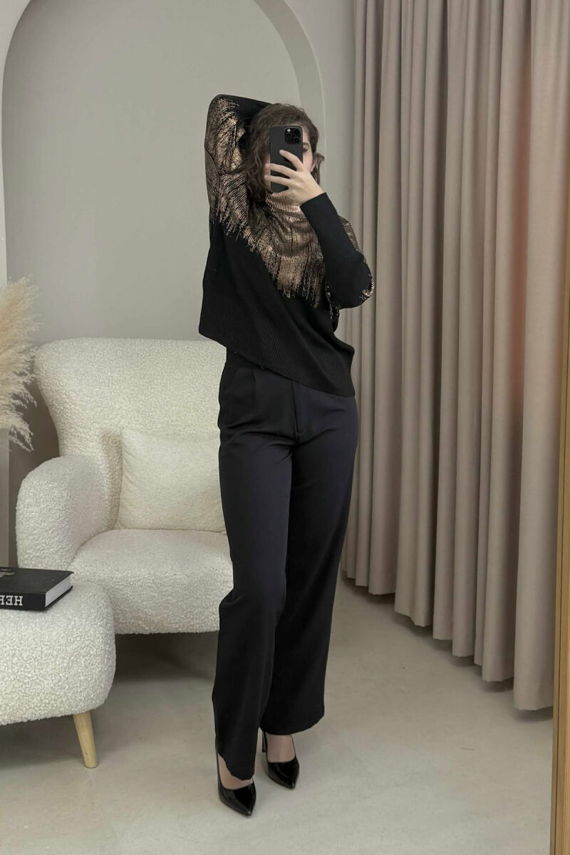 HIGH NECK SHINY MATERIAL WOMEN SWEATER BRONX/BRONX - 6