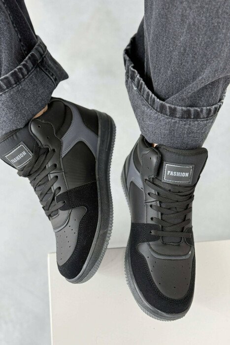 HIGH NECK SIMPLE WOMEN SNEAKERS BLACK/ E ZEZE - 2