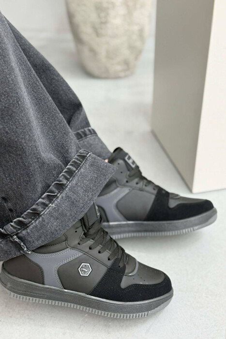 HIGH NECK SIMPLE WOMEN SNEAKERS BLACK/ E ZEZE - 4