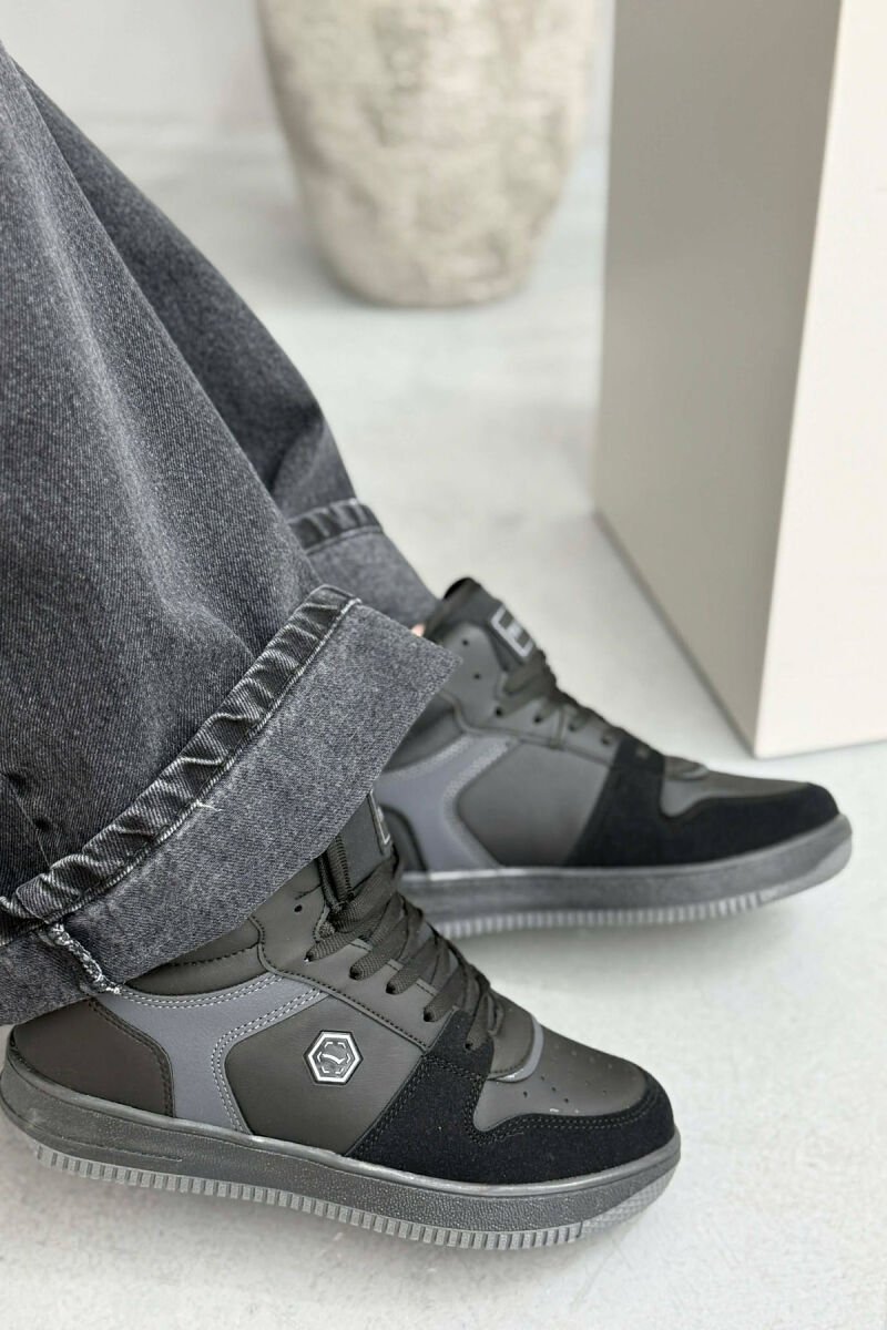 HIGH NECK SIMPLE WOMEN SNEAKERS BLACK/ E ZEZE - 4