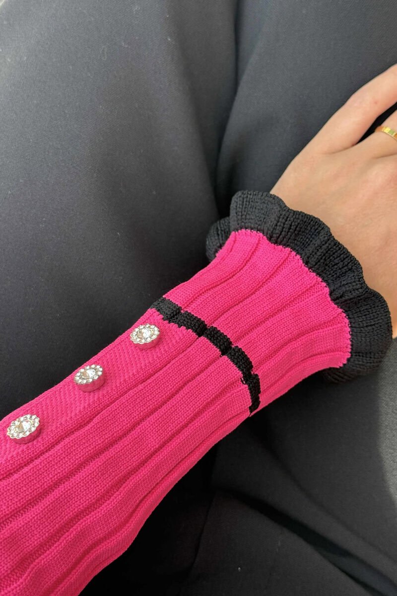 HIGH NECK SIMPLE WOMEN SWEATER PINK/ROZE - 5
