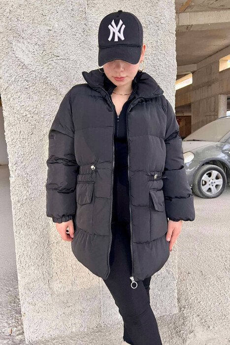 XHUP ME JAKË TË GJATË PËR FEMRA NË NGJYRËN E ZEZË - KLAUDIO FASHION