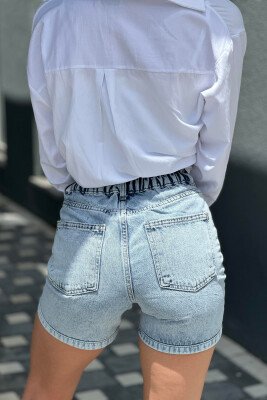 HIGH WAIS WOMAN SHORT JEANS LIGHTBLUE/BZ - 3