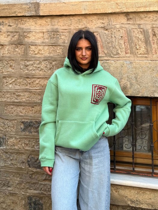 HODDIE ME IMAZH PER FEMRA NE NGJYRE JESHILE - 