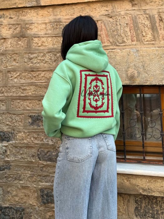 HODDIE ME IMAZH PER FEMRA NE NGJYRE JESHILE - 5