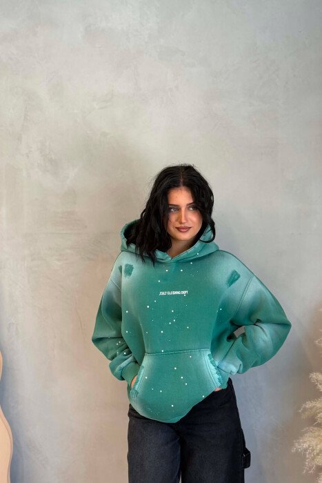 HODDIE PER FEMRA NE NGJYRE JESHILE - KLAUDIO FASHION
