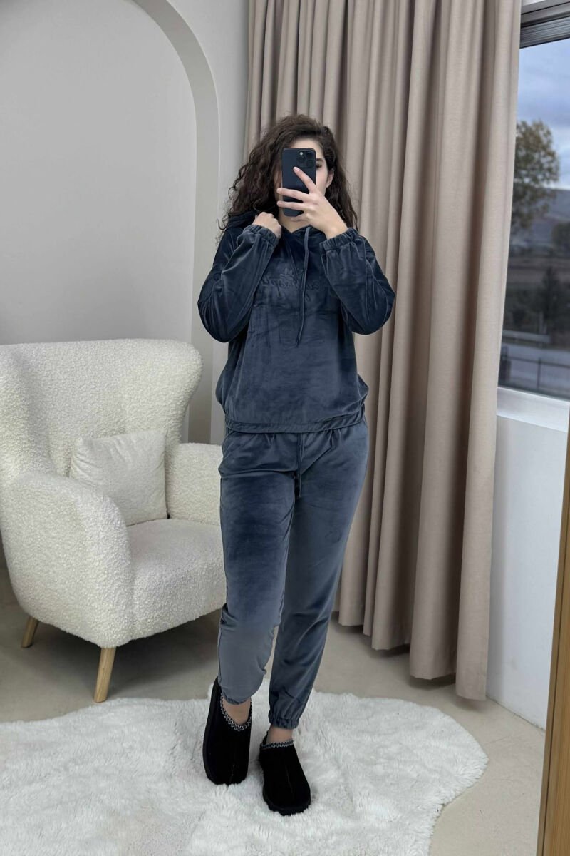 HOOD VELVET WOMEN SET GREY/GRI - 1