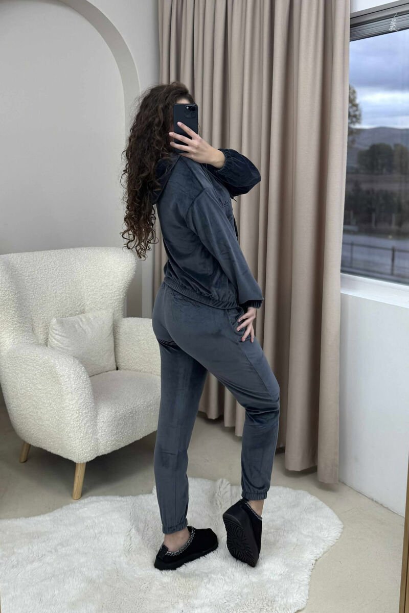 HOOD VELVET WOMEN SET GREY/GRI - 4