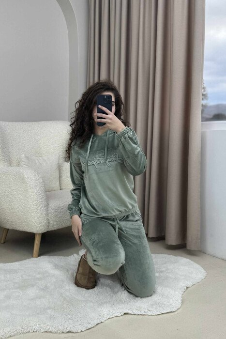 HOOD VELVET WOMEN SET MINT/MENTE - 2