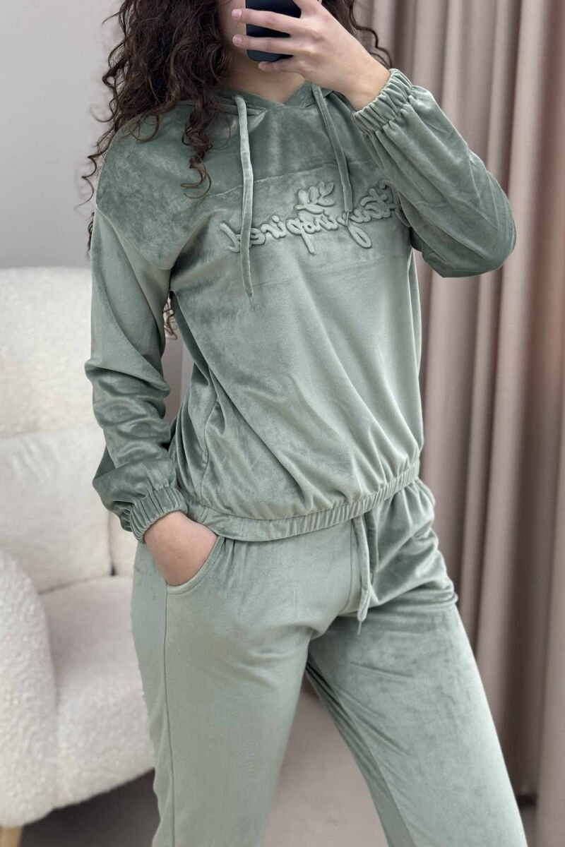 HOOD VELVET WOMEN SET MINT/MENTE - 4