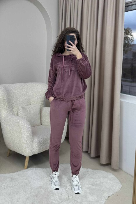 HOOD VELVET WOMEN SET VINEGAR/UTHULL - 2