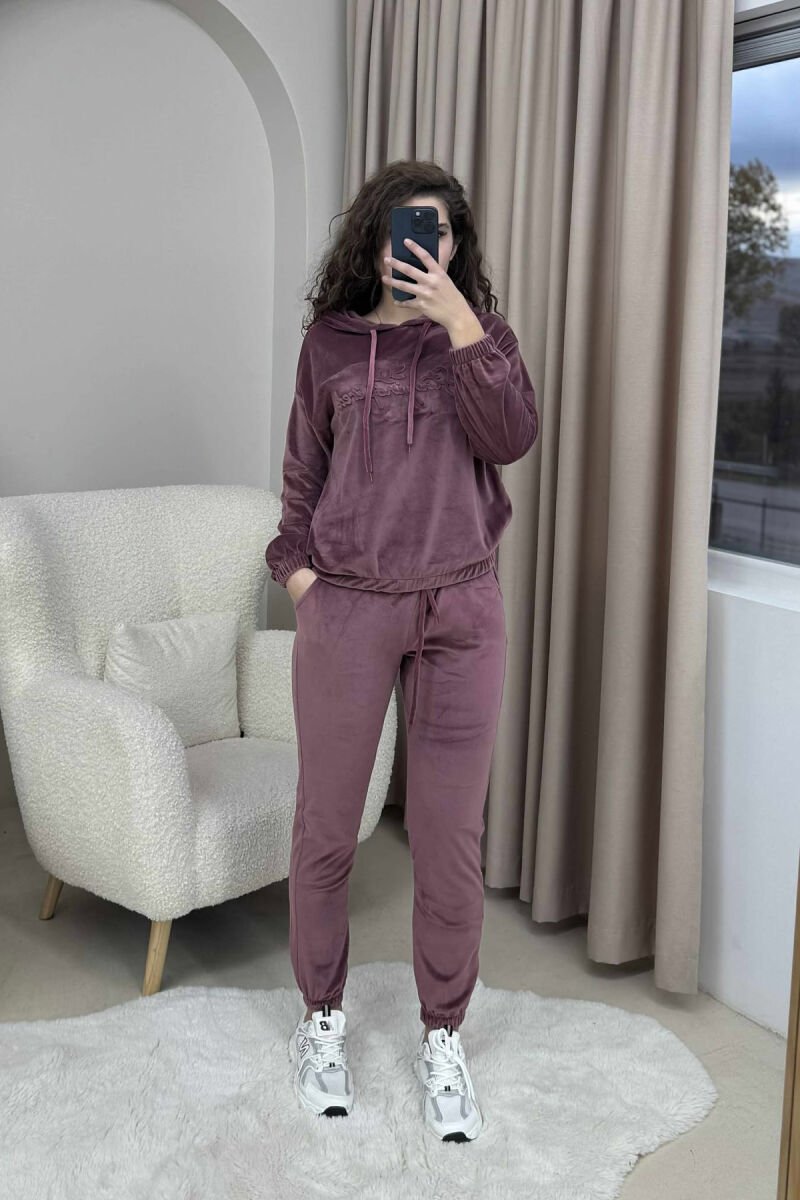 HOOD VELVET WOMEN SET VINEGAR/UTHULL - 2
