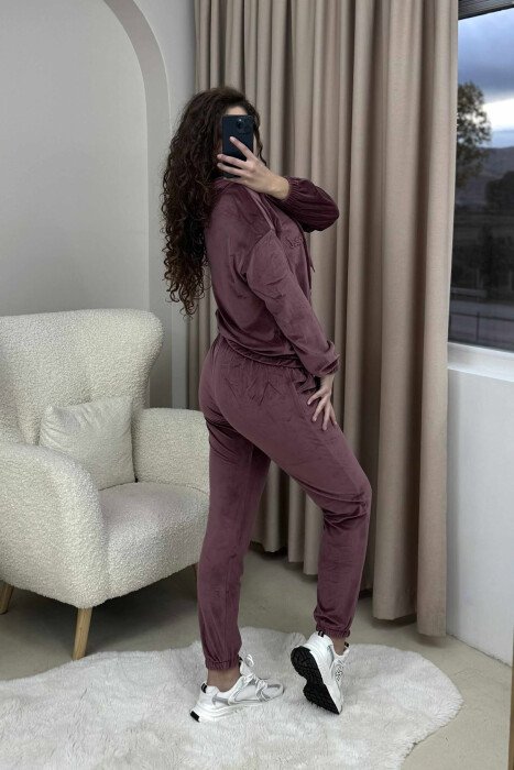 HOOD VELVET WOMEN SET VINEGAR/UTHULL - 4