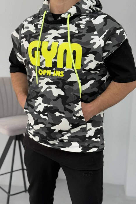 KANATIERE ME SHKRIM PËR MESHKUJ NË NGJYRËN GRI TË ERRËT - KLAUDIO FASHION