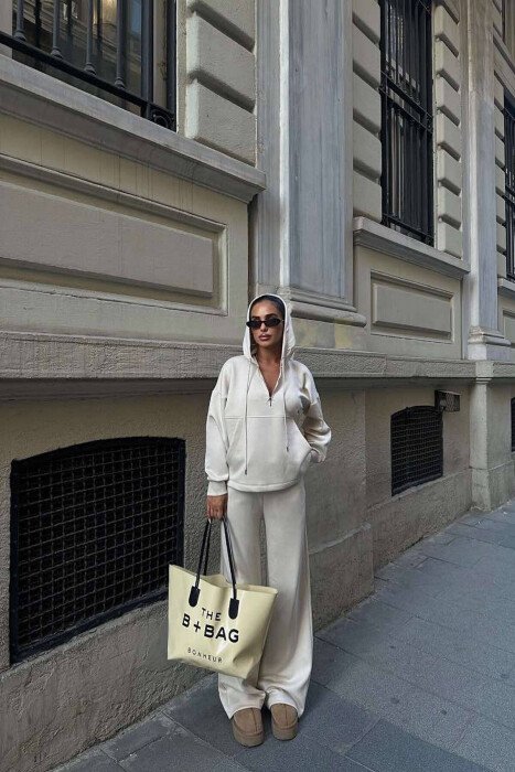 KOSTUM PËR FEMRA NË NGJYRËN BEZHË - KLAUDIO FASHION