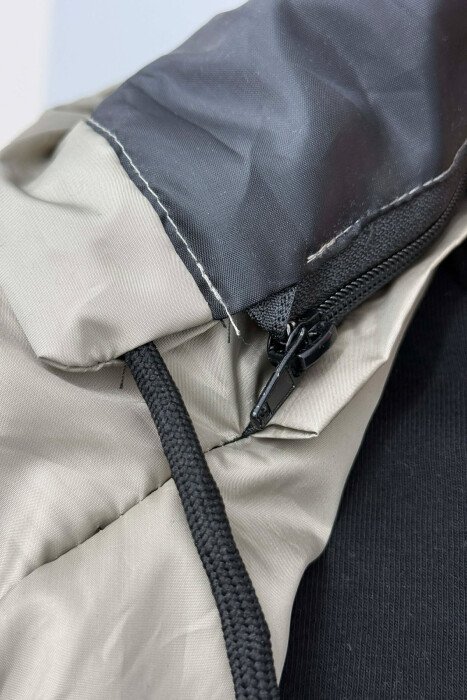 HOOD ZIPPER POCKET MEN VEST BRIGHT GREY/GRI E SHNDRITSHME - 5