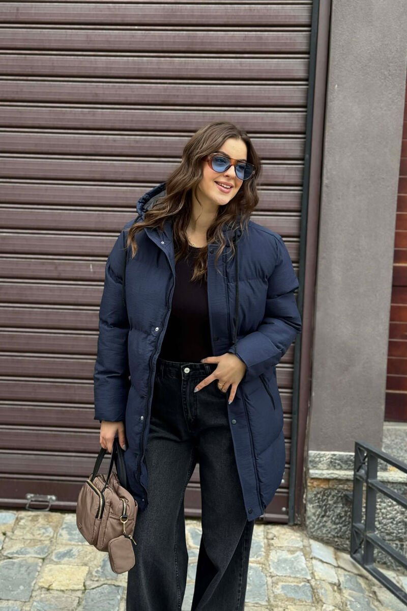 HOODED WOMEN PUFFER JACKET BLUE/BLU - 4