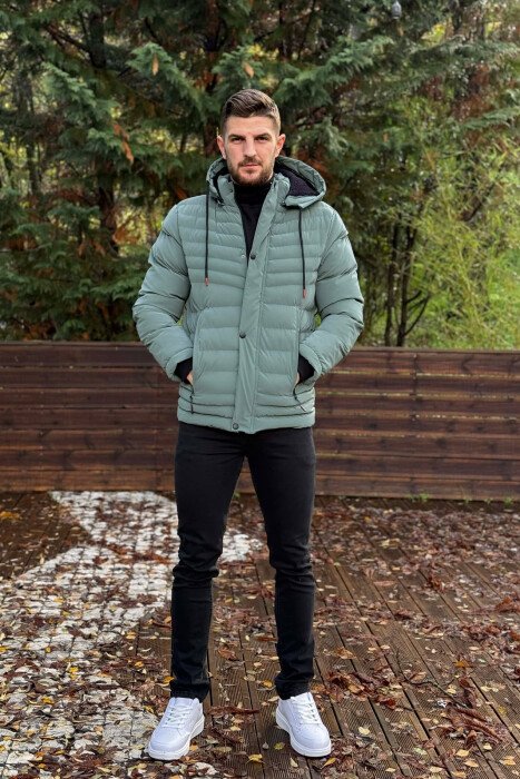 XHUP NJE NGJYRESH ME KAPUÇ PER MESHKUJ NE NGJYRE GUR KALI - KLAUDIO FASHION