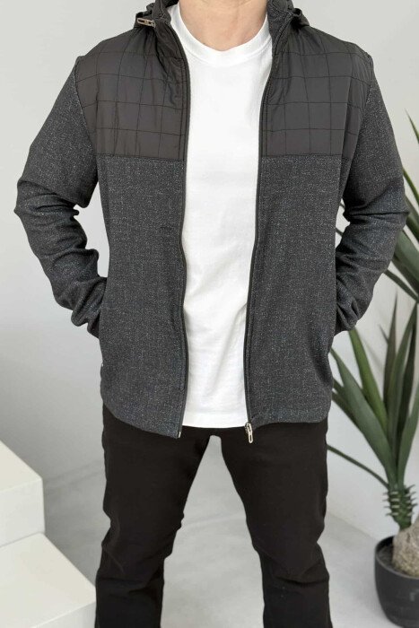 HOODED SIMPLE LIGHT MEN JACKET BLACK/ E ZEZE - 4