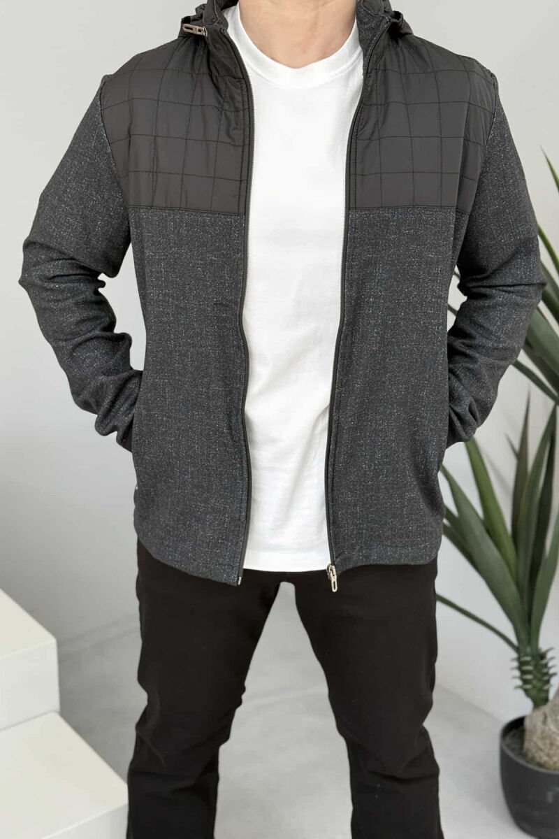 HOODED SIMPLE LIGHT MEN JACKET BLACK/ E ZEZE - 4